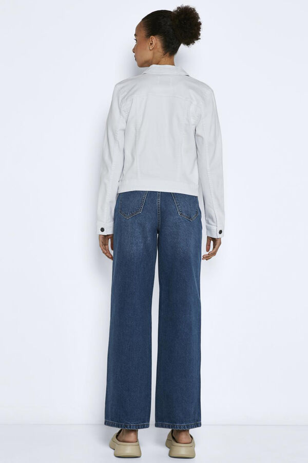 Noisy May Casaco branco denim branco