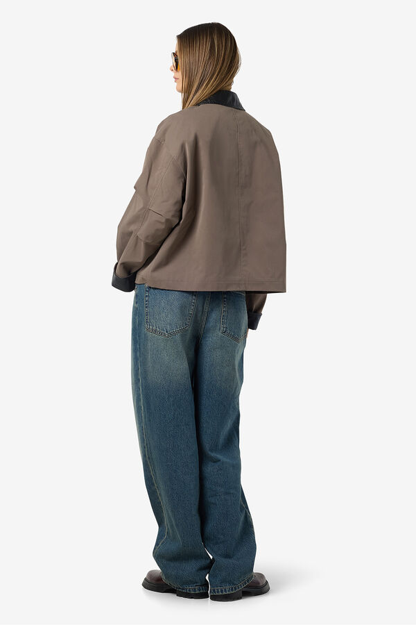 Noisy May Jaqueta com contraste leve cinzento