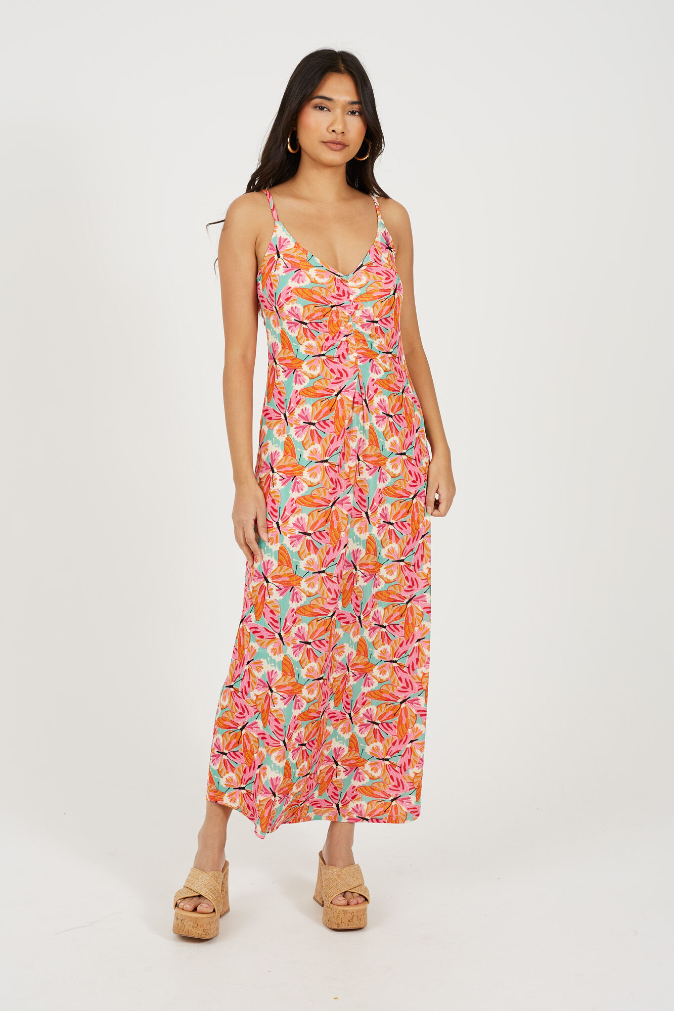 Brave Soul Vestido de al&ccedil;as estampado