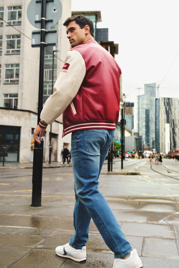 Springfield Vaquero lavado oscuro sobretintando straight fit turquesa