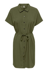 Only Vestido camiseiro midi verde