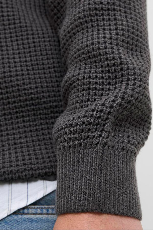 Jack & Jones PLUS Jersey b&aacute;sico de punto liso gris