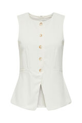 JDY Chaleco de traje largo blanco