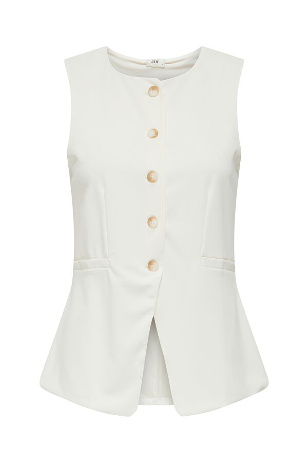 JDY Chaleco de traje largo blanco