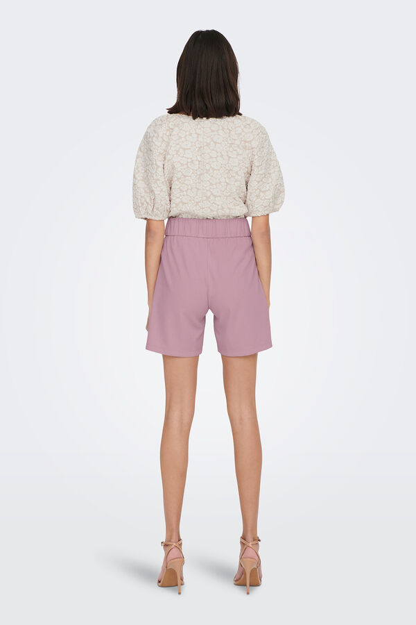 JDY Calças curtas folgadas rosa