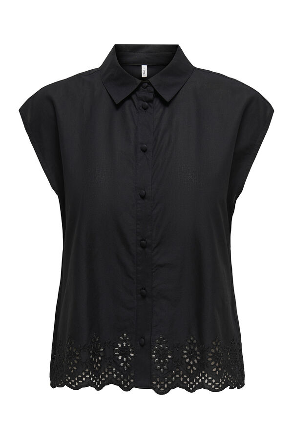 Only Camisa mangas de regular fit preto