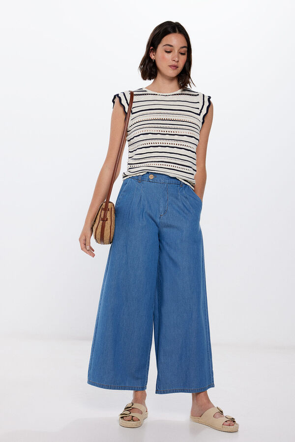 Springfield Pantalón Tencel azul