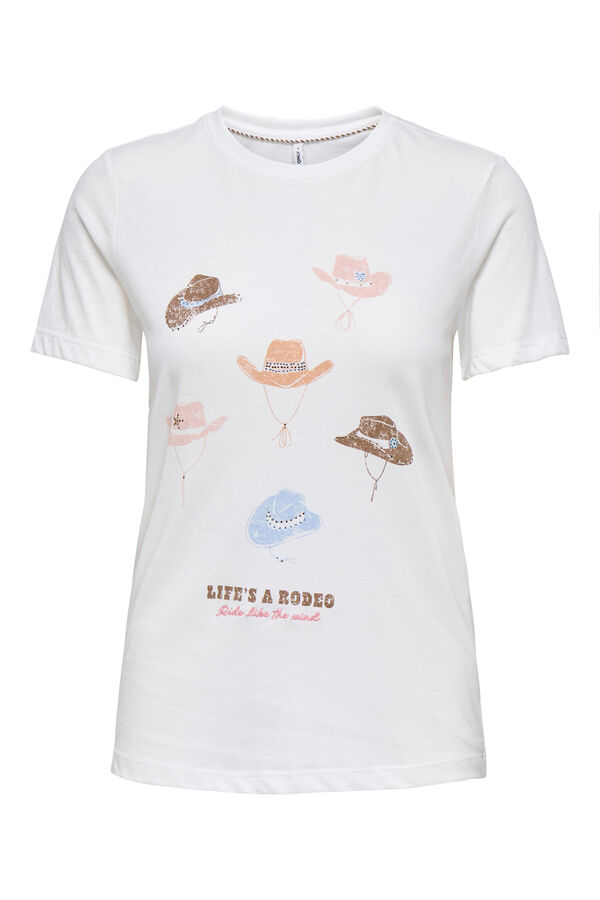 Only T-shirt de manga curta branco