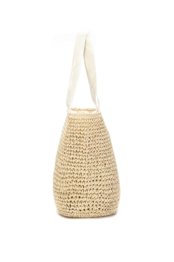 Refresh Bolsa de ombro em r&aacute;fia bege