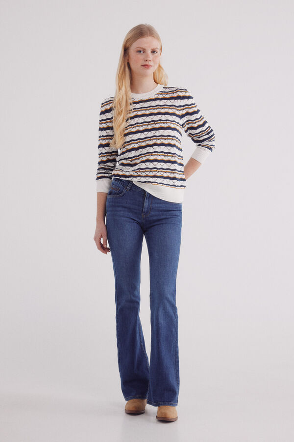 Springfield Jersey punto pointelle beige