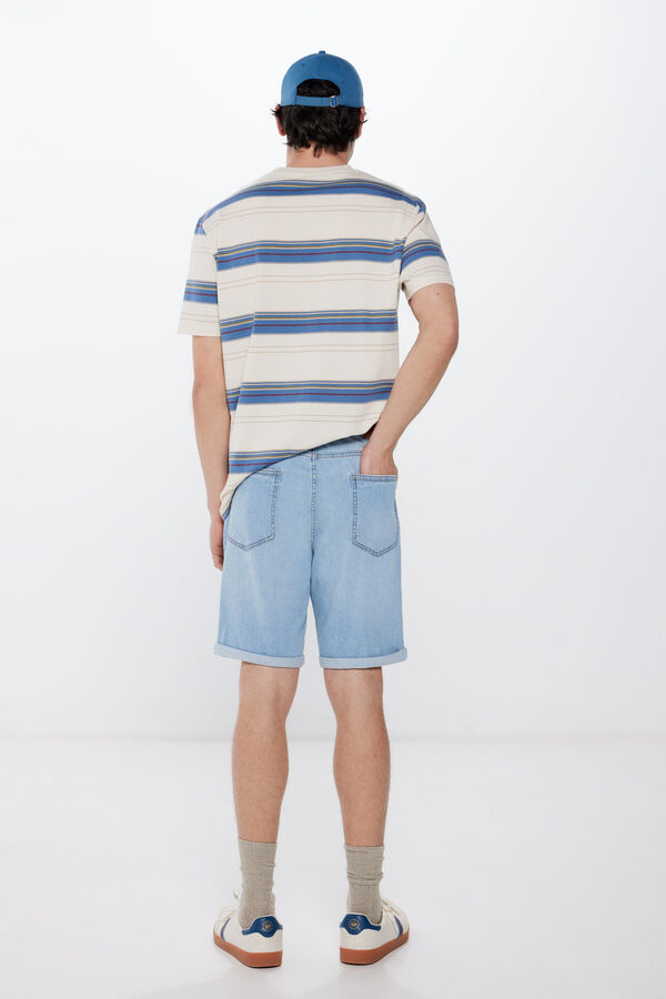 Springfield Bermuda vaquera regular ultra ligera azul