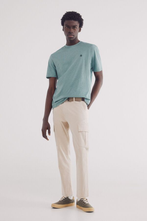 Springfield Camiseta básica melange verde