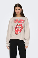 Only Sudadera Rolling Stones beige