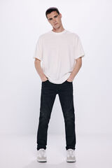 Springfield Cal&ccedil;a jeans skinny preta cinzento