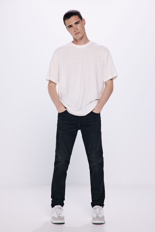Springfield Cal&ccedil;a jeans skinny preta cinzento