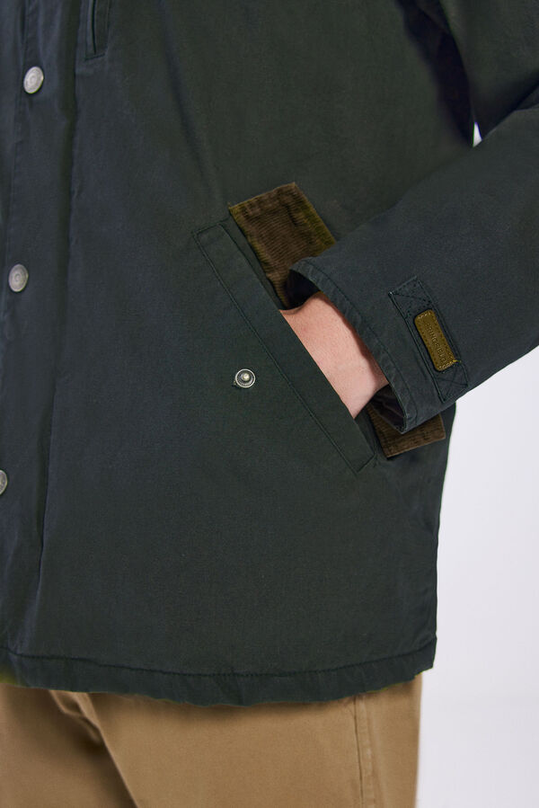 Springfield Parka de algod&atilde;o com capuz remov&iacute;vel estampado