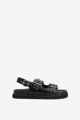 Tiffosi Sand&aacute;lias com fivelas preto