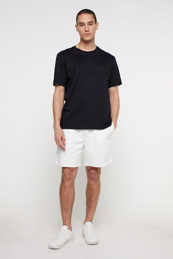 Superdry Bermuda jogger Loose Fit blanco