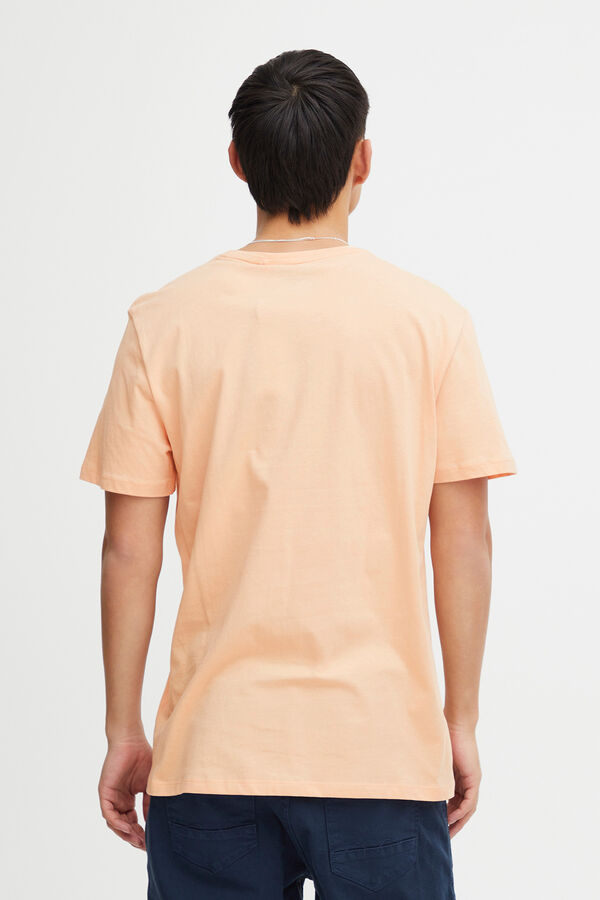 Blend T-shirt Manga Curta - Bolso Estampado rosa