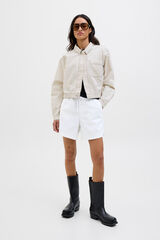 Jack & Jones Camiseta justa curta branco