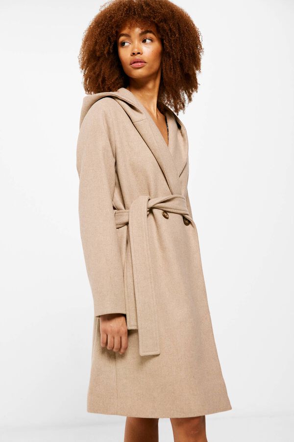 Springfield Abrigo Cintur&oacute;n estampado