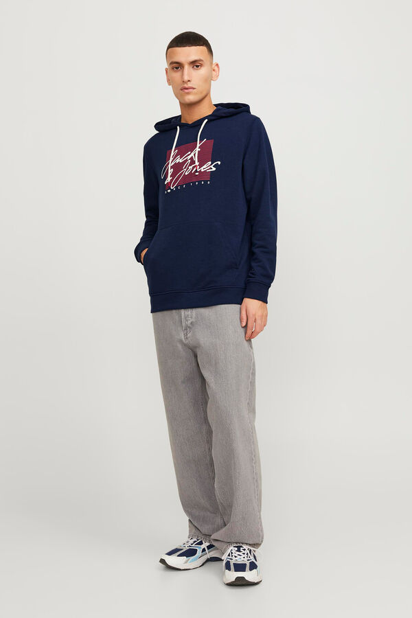 Jack & Jones Sudadera capucha est&aacute;ndar azul