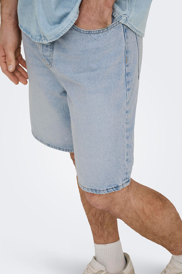 Only & Sons Bermuda vaquera azul
