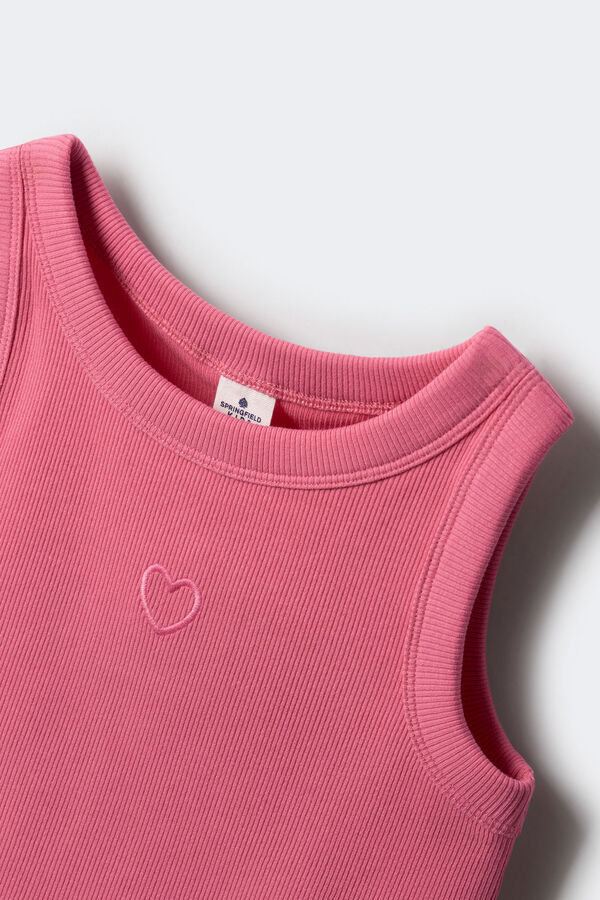 Springfield Kids malha de malha com alças para menina rosa