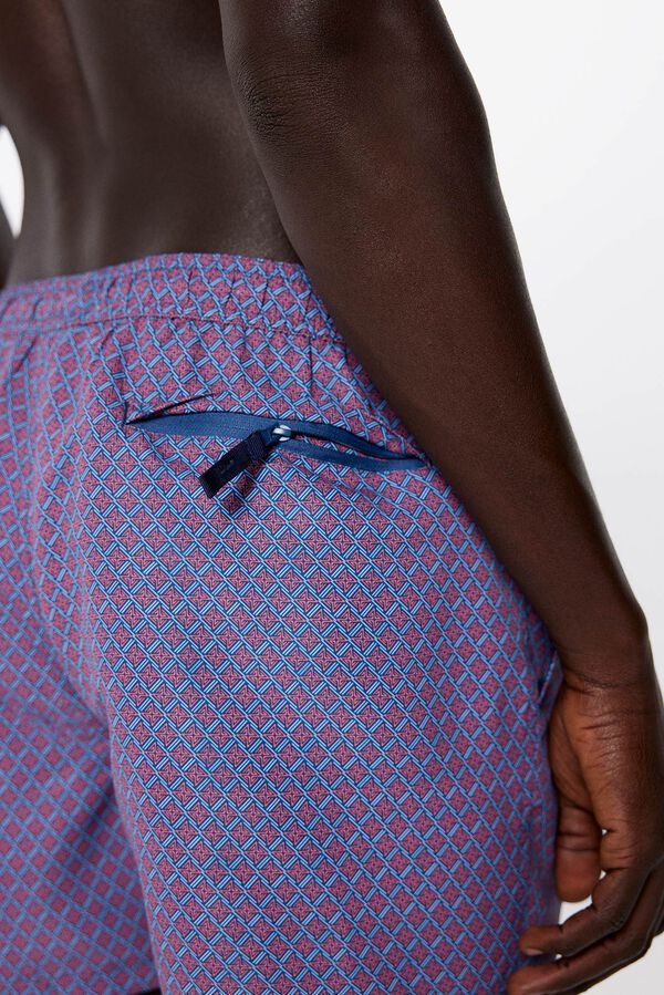 Springfield Ba&ntilde;ador estampado geom&eacute;trico rojo