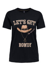 Only T-shirt de manga curta preto