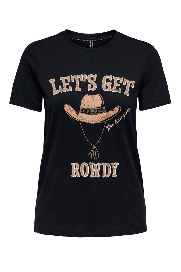 Only T-shirt de manga curta preto