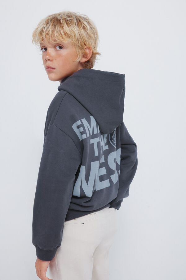 Springfield Kids Sudadera con capucha "Embrace the mess" ni&ntilde;o gris