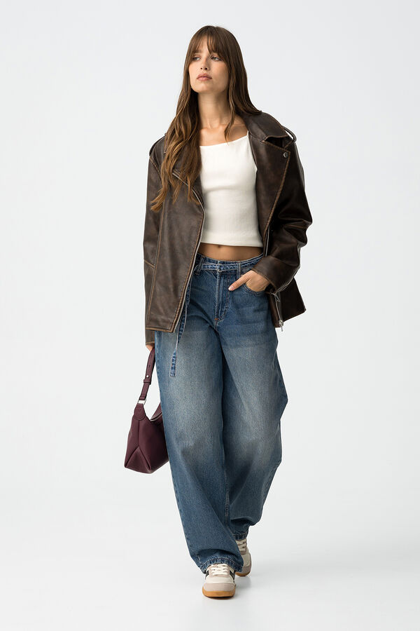 Tiffosi Jeans Ava Balloon Fit con Cintur&oacute;n azul