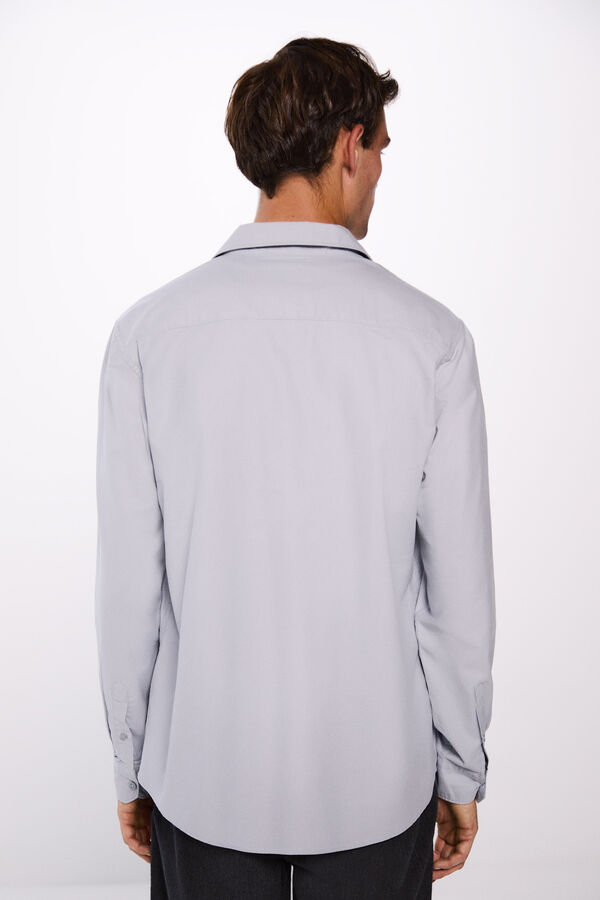 Springfield Camisa algod&oacute;n cepillado azul