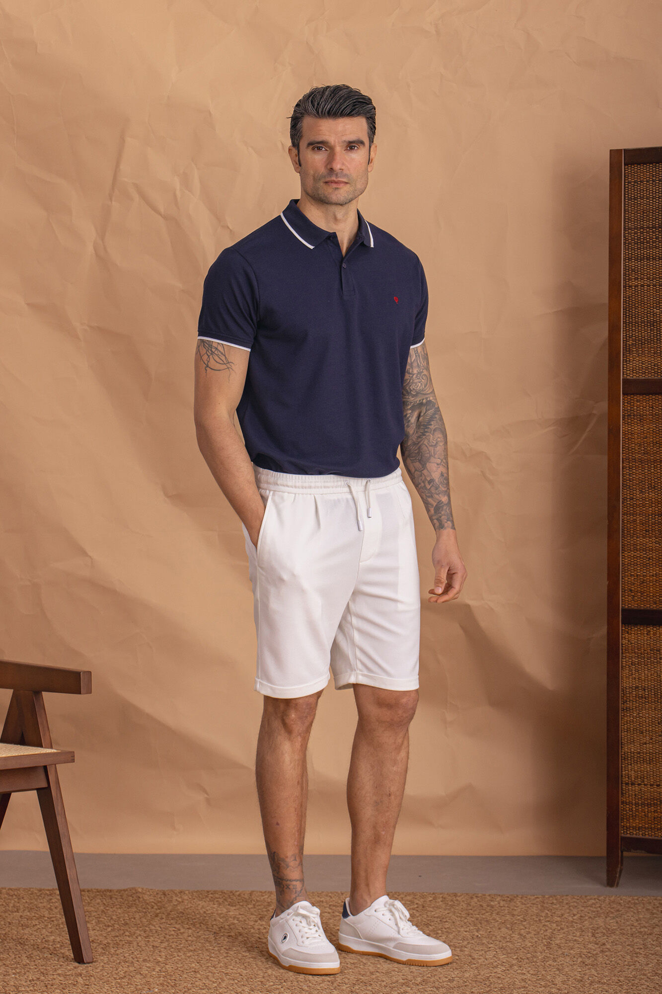 Celopman Bermuda Casual Blanca