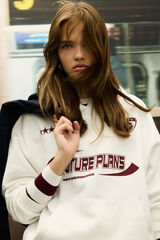 DeFacto Sweatshirt com capuz branco