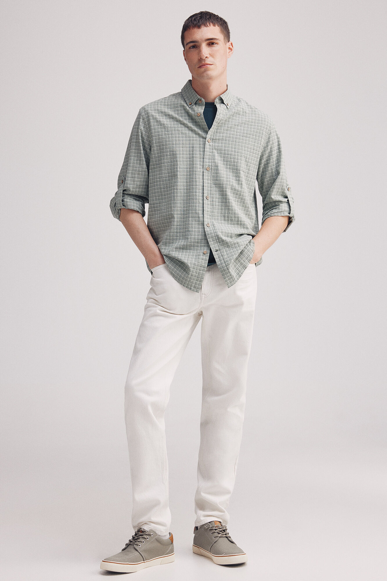 Springfield Camisa xadrez de algod&atilde;o favela