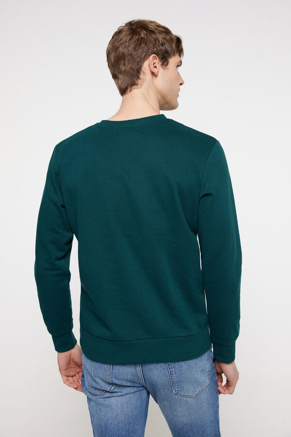 Jack & Jones Sweatshirt gola redonda print logo verde