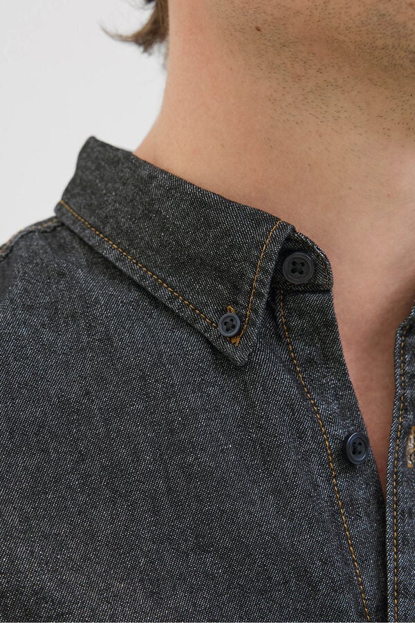 JJ REBEL Camisa regular fit denim negro