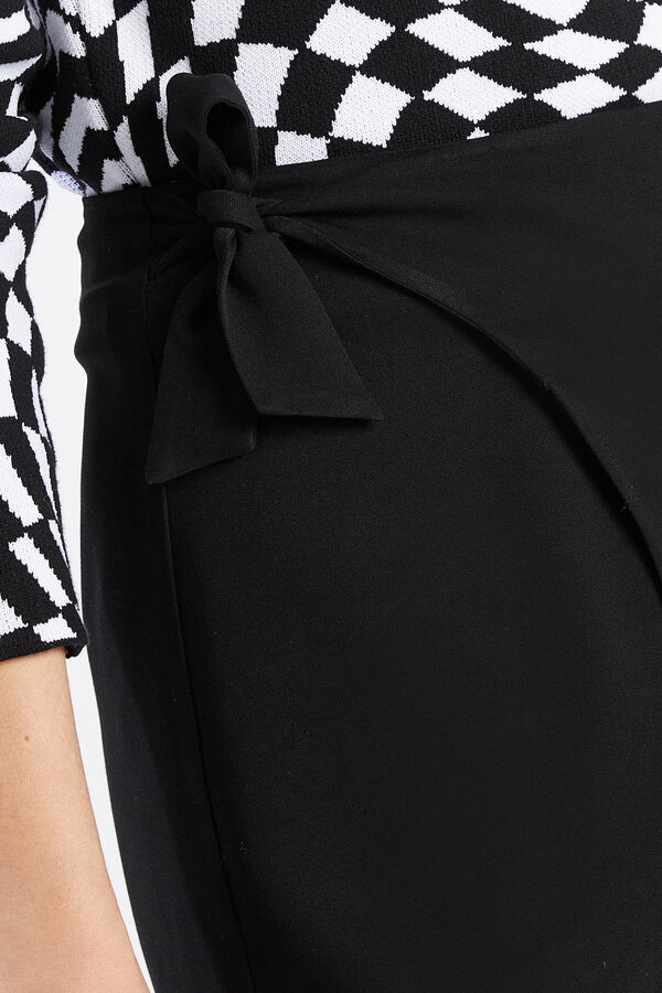 Pimkie Falda pantal&oacute;n con cintur&oacute;n para anudar negro