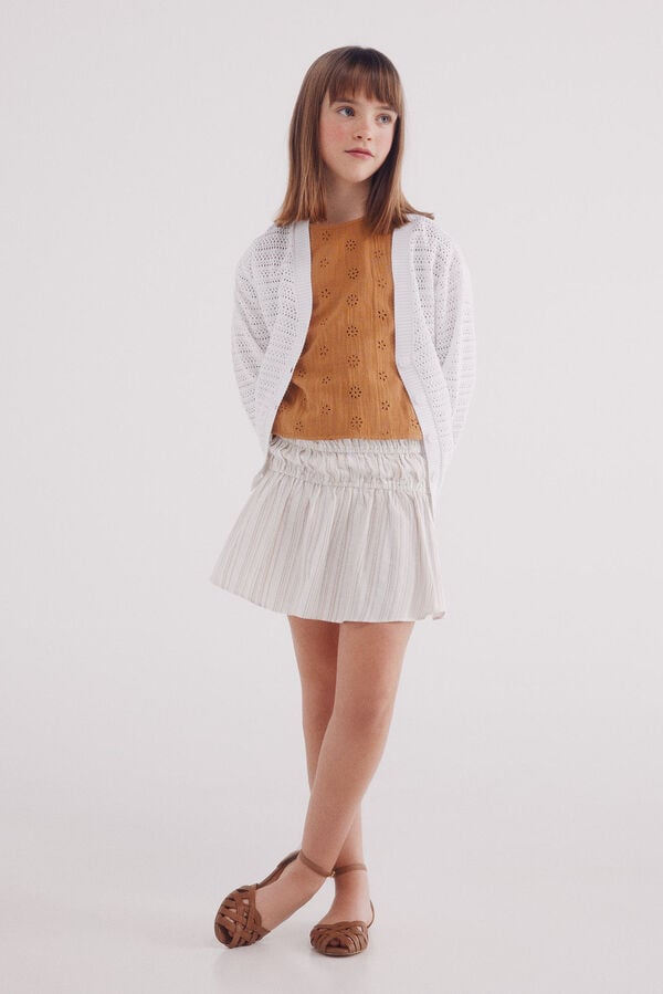 Springfield Kids Cardigan punto ni&ntilde;a blanco