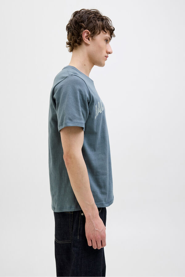 Jack & Jones Camiseta regular fit estampada gris