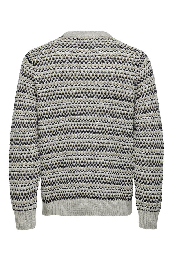 Only & Sons Camisola jacquard cinzento