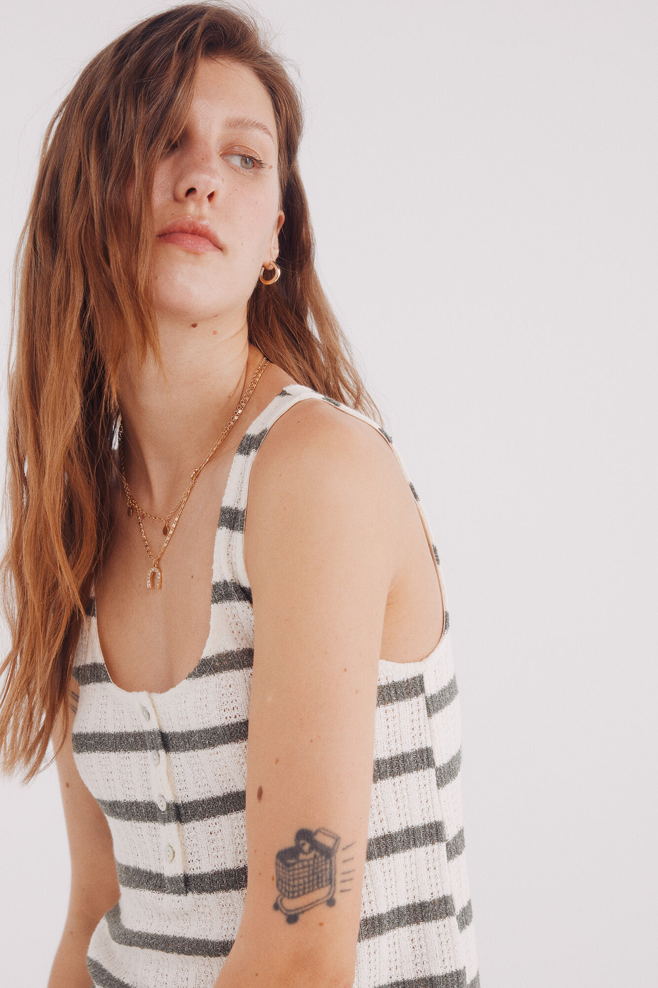 Springfield Camiseta panadera botones