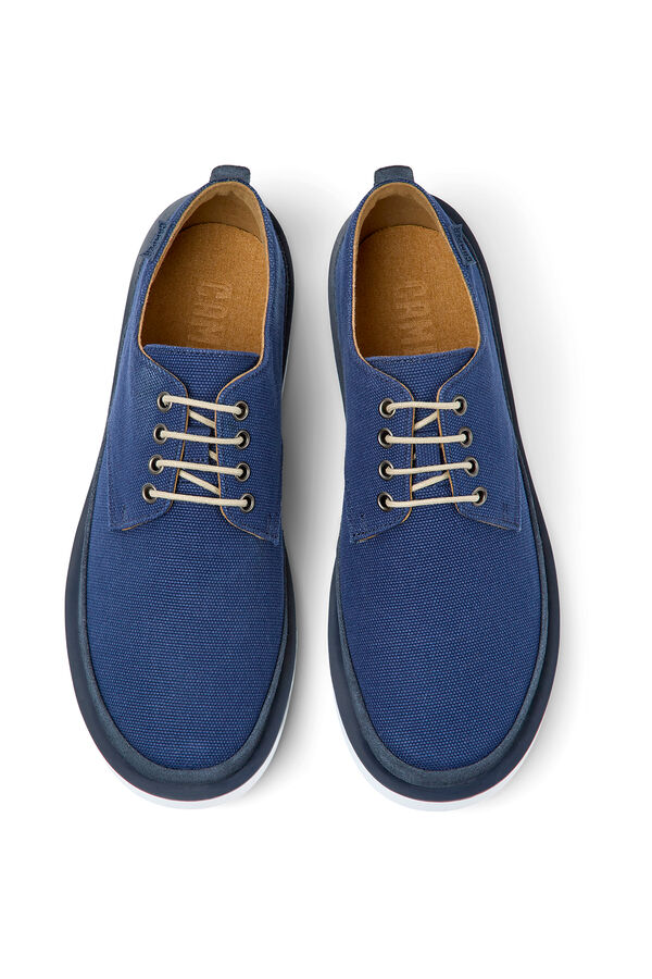 Springfield Sapatos azuis de tecido e nobuk para homem. marinho