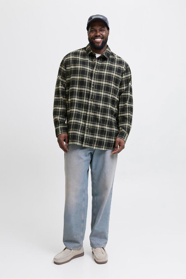 Jack & Jones PLUS Camisa regular fit cuadros PLUS negro