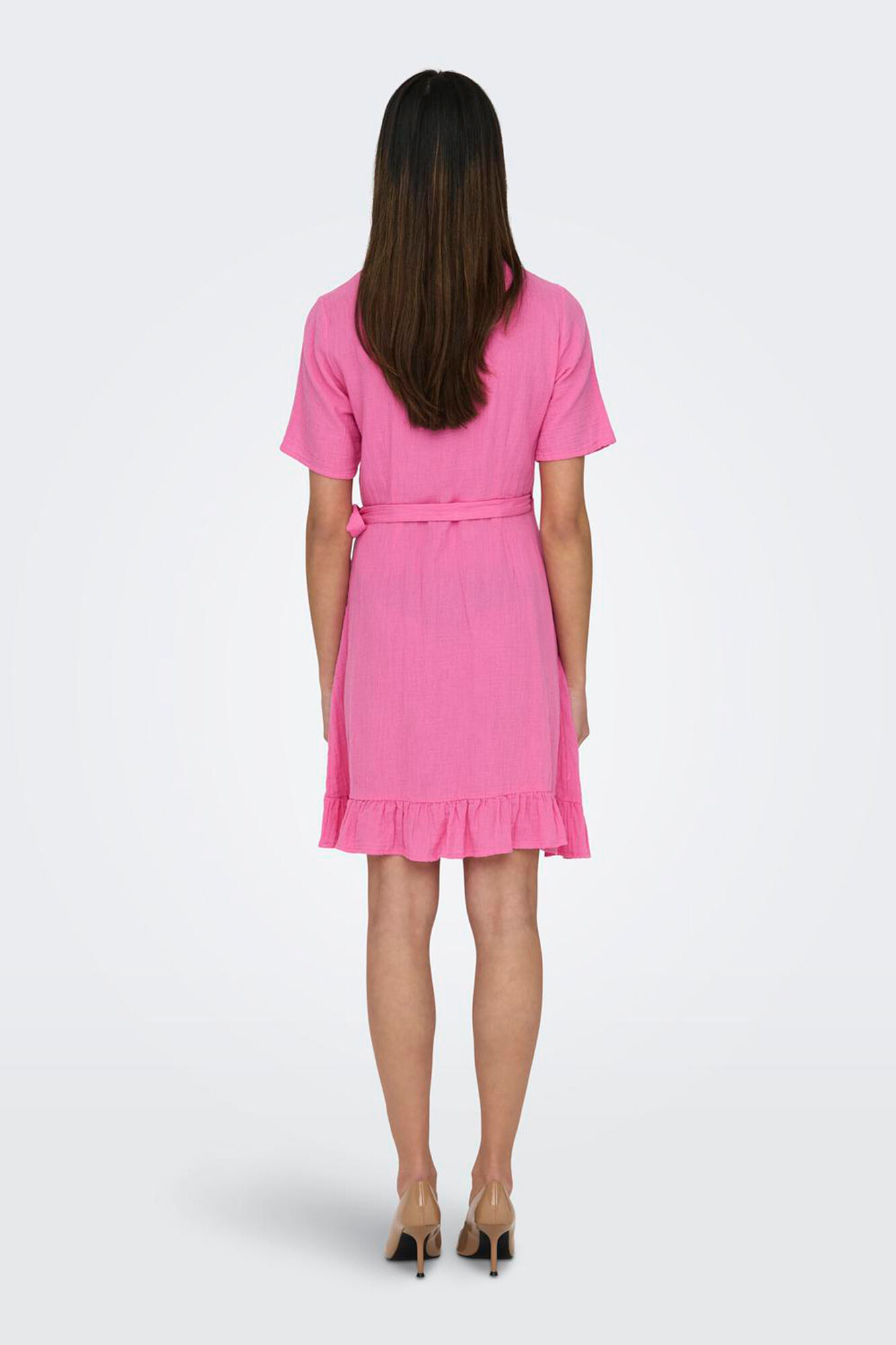 Only Vestido curto cruzado