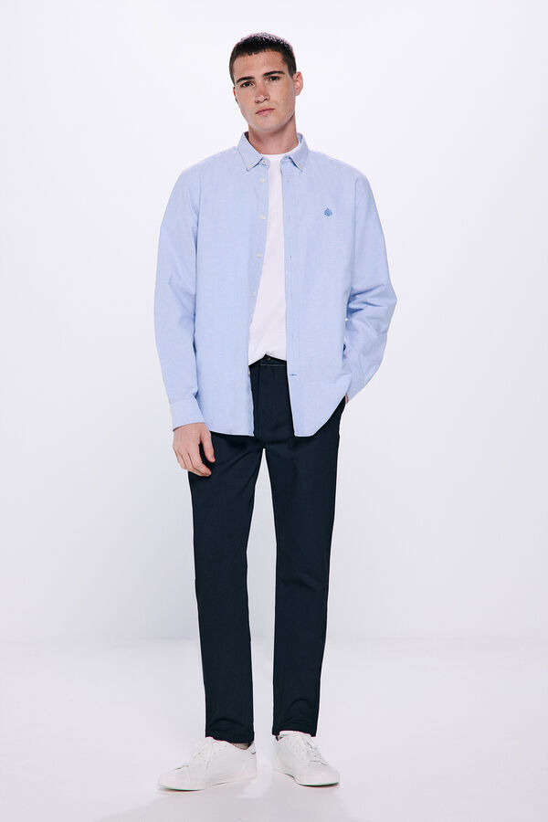 Springfield Pantal&oacute;n chino estampado slim fit negro