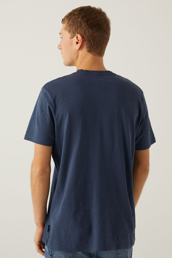 Springfield Camiseta cuello panadero azul medio