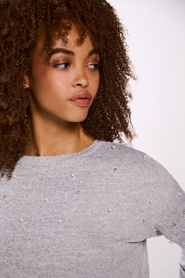 Springfield Camiseta perlas delantero gris